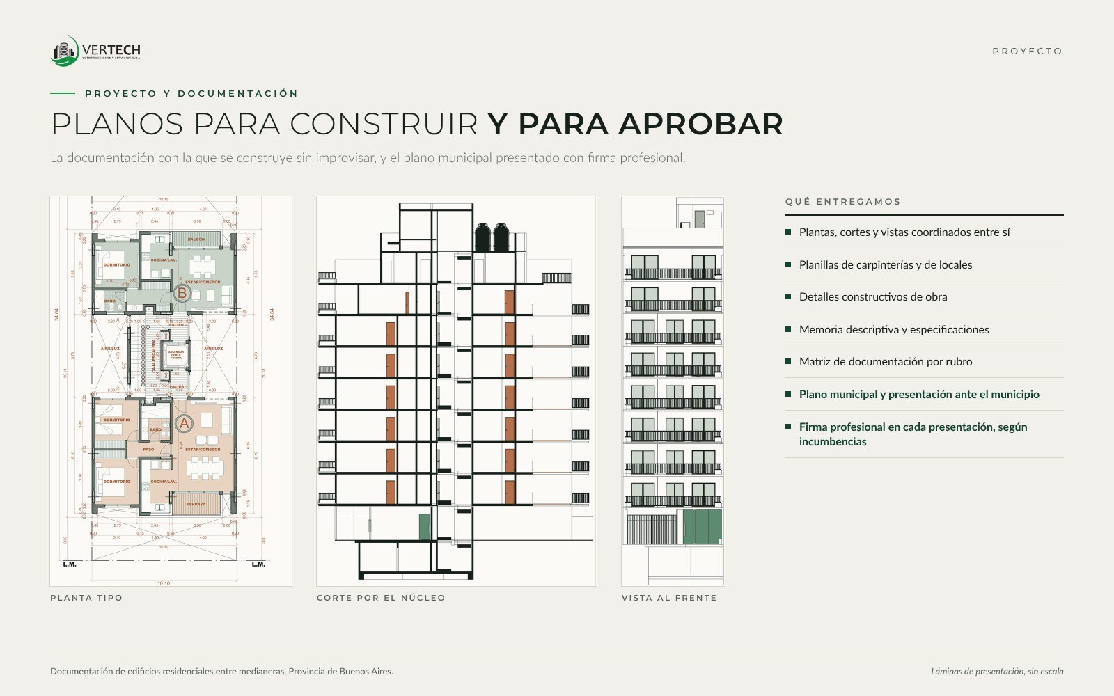 Planos para construir y para aprobar