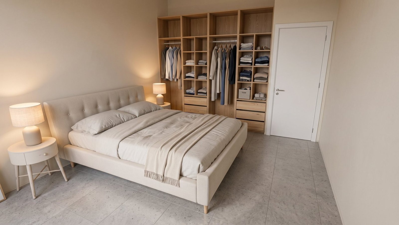 Dormitorio con placard